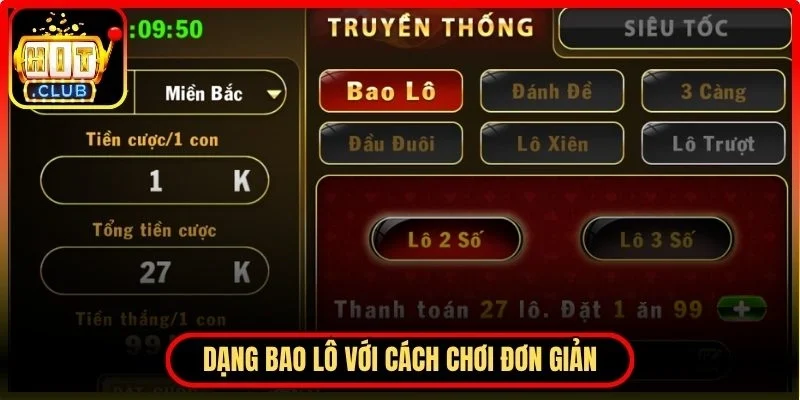 Bao lô với cách chơi đơn giản